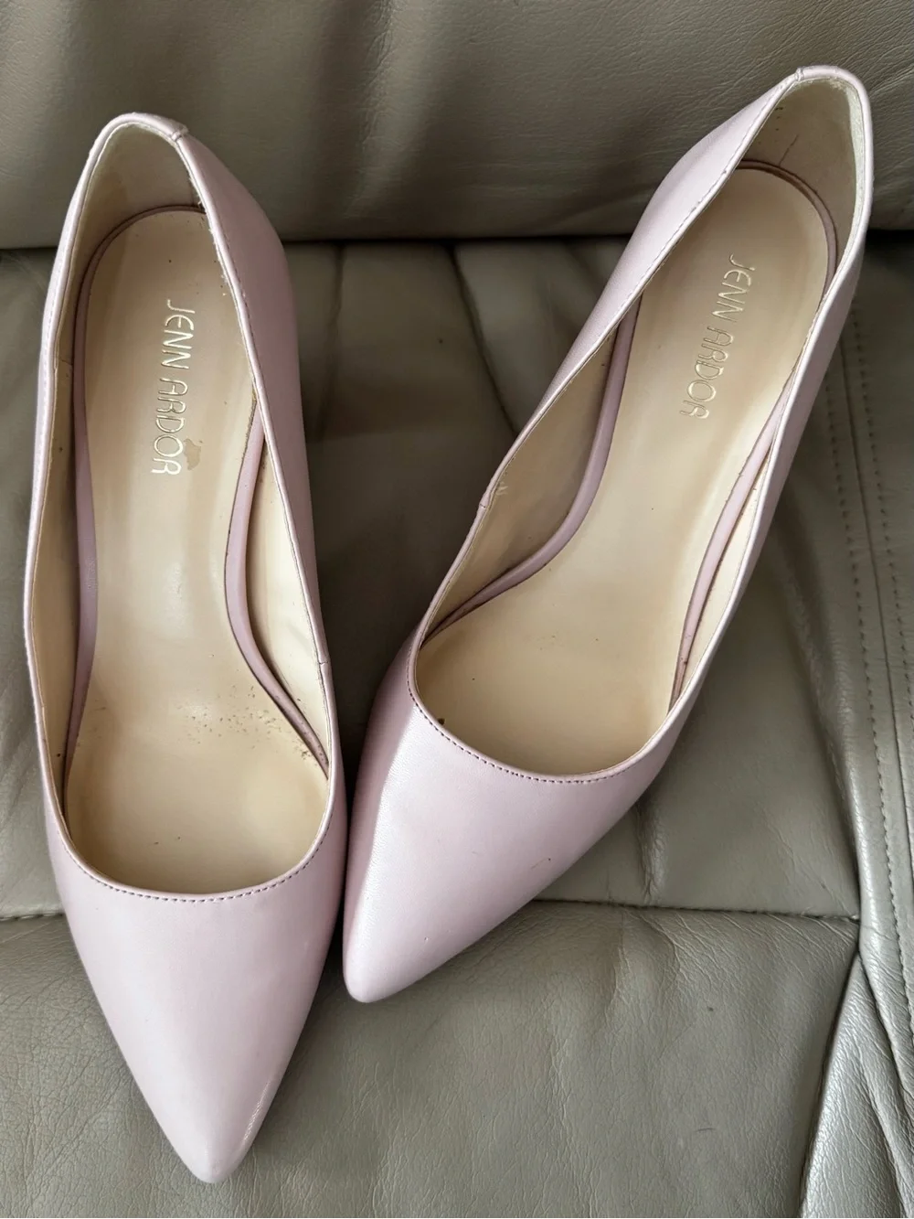 Jenn Ardor Pale Pink Pointed-Toe Pumps